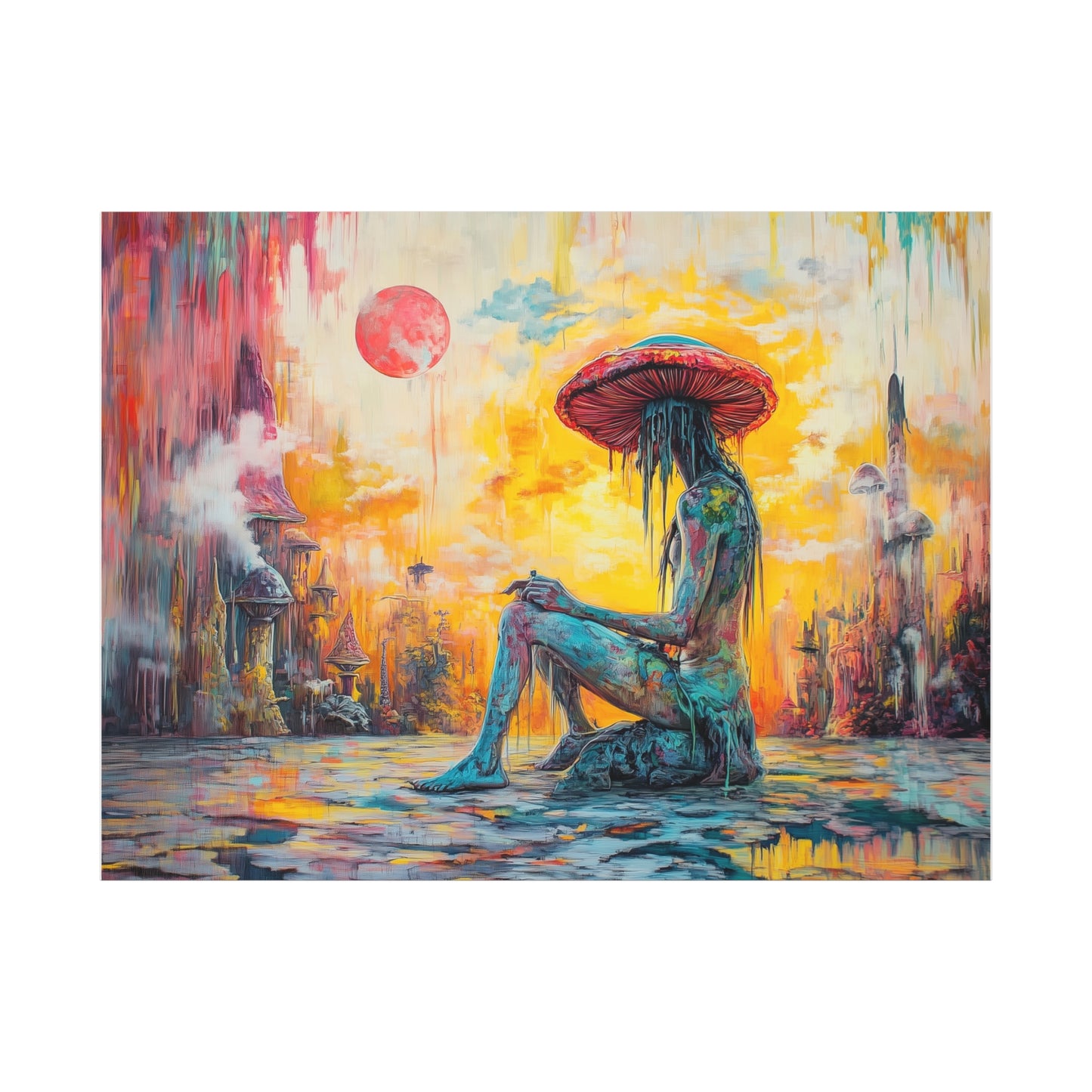 Mystical Mushroom Realm Canvas