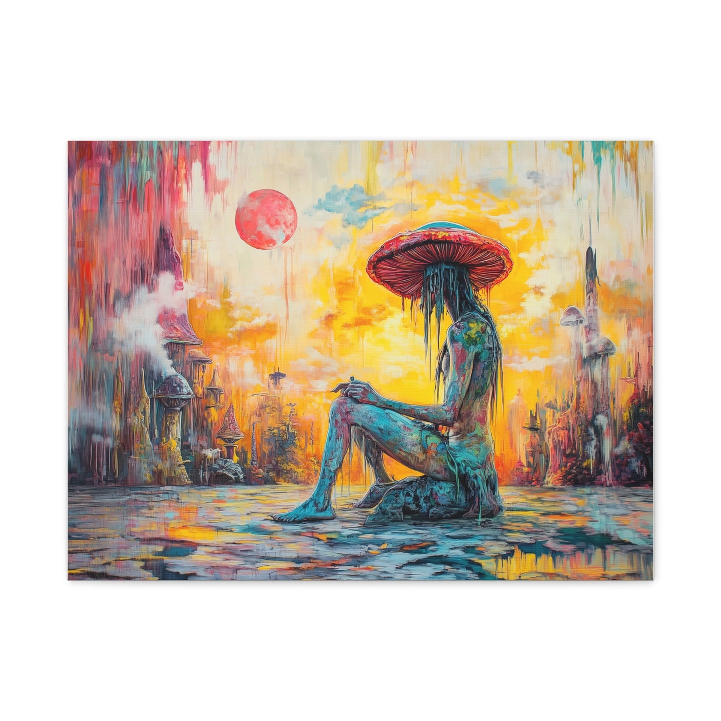 Mystical Mushroom Realm Canvas