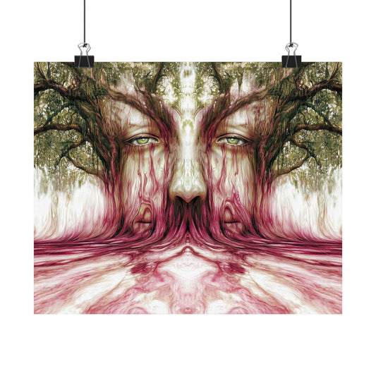 Enchanted Tree Spirit Surreal Nature Poster