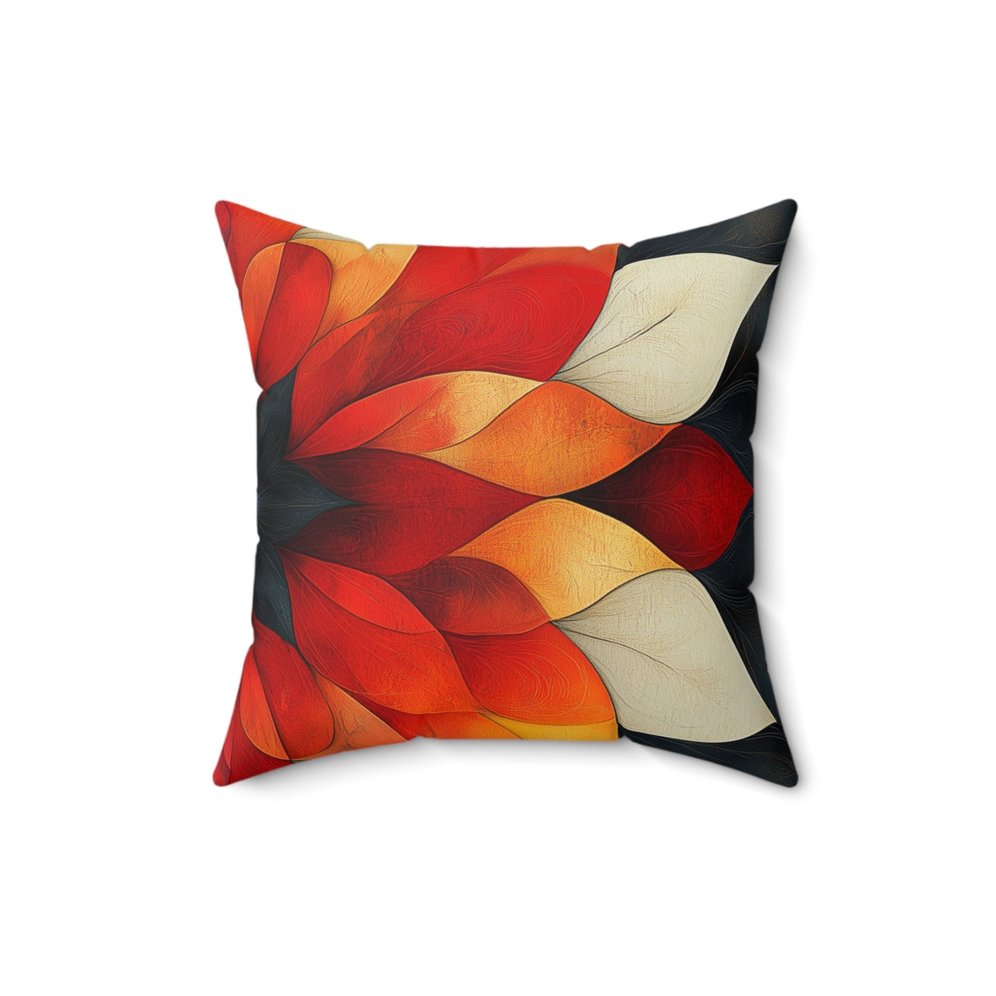 Fiery Petal Art Pillow