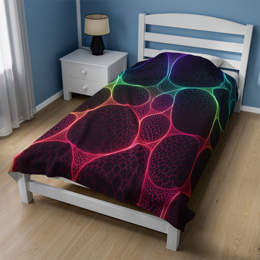 Neon Glow Psychedelic Blanket