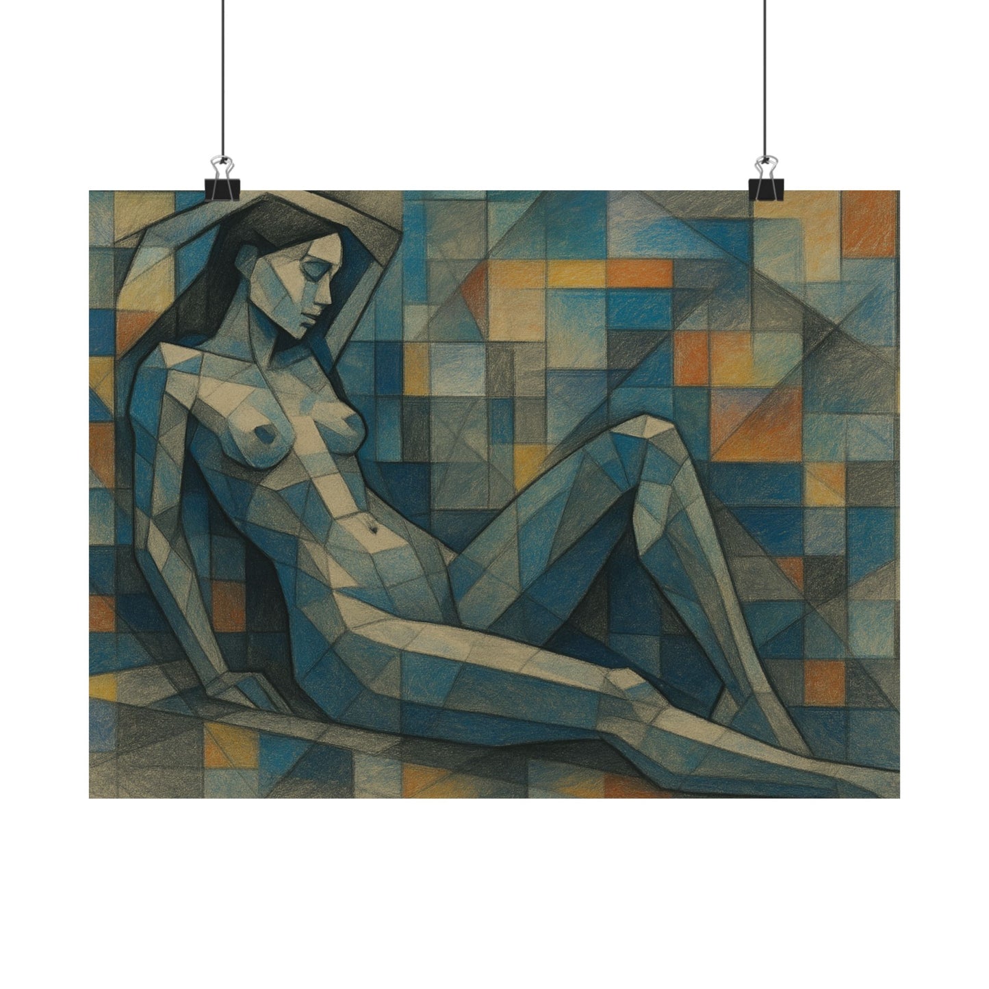 Fractured Stillness Nude Poster