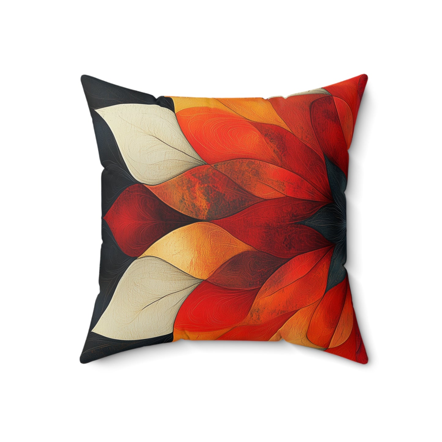 Fiery Petal Art Pillow