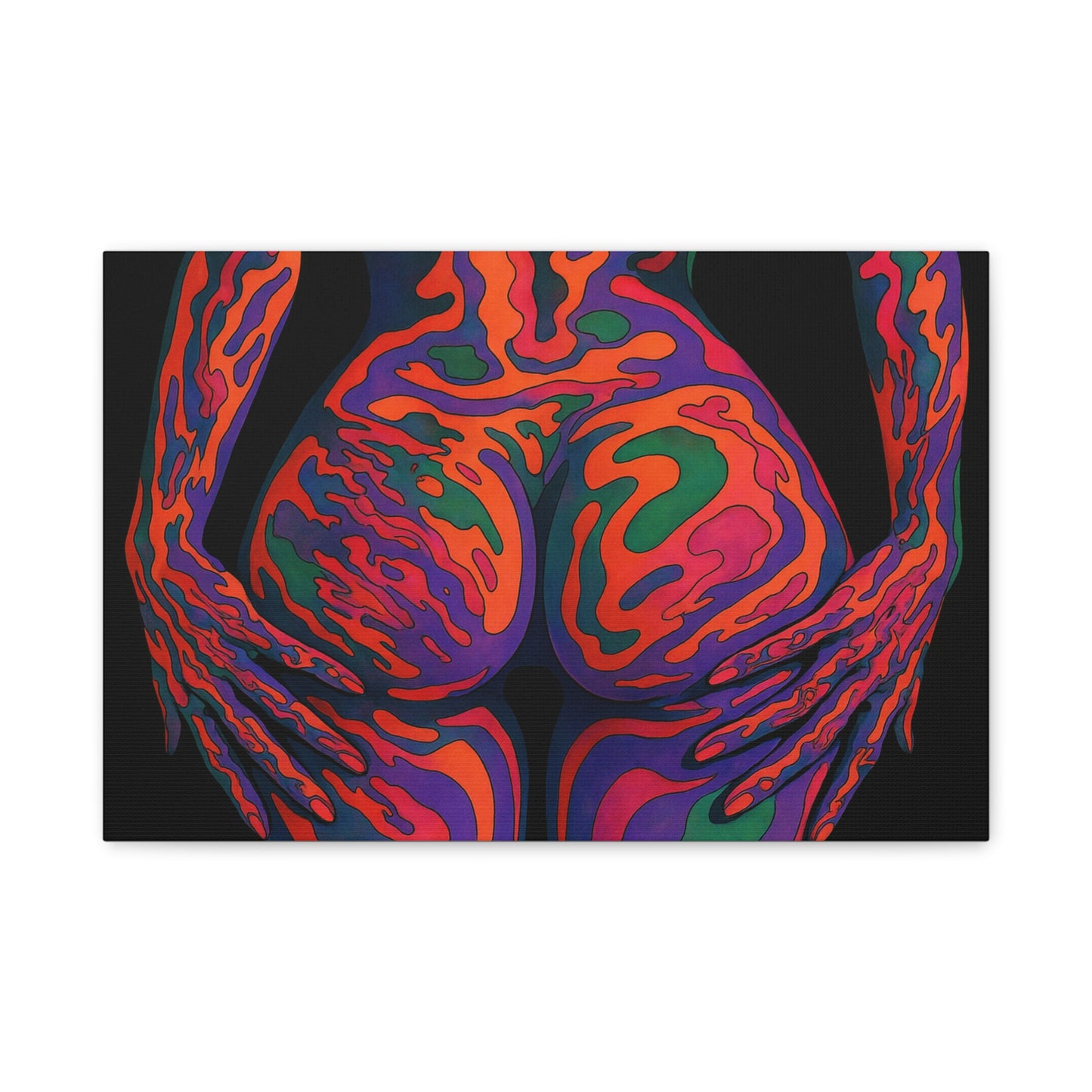 Psychedelic Body Heat – Trippy Feminine Canvas Art