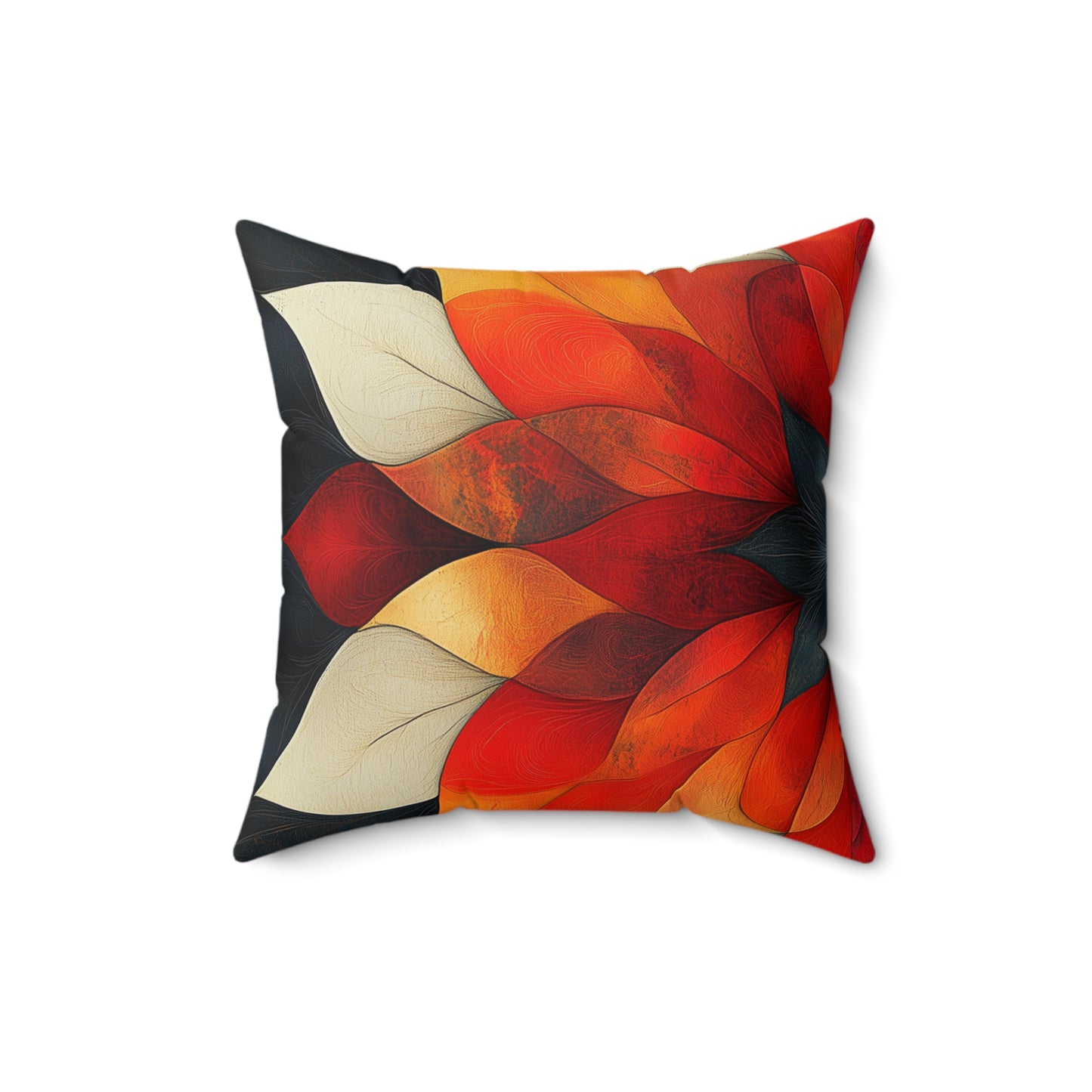 Fiery Petal Art Pillow