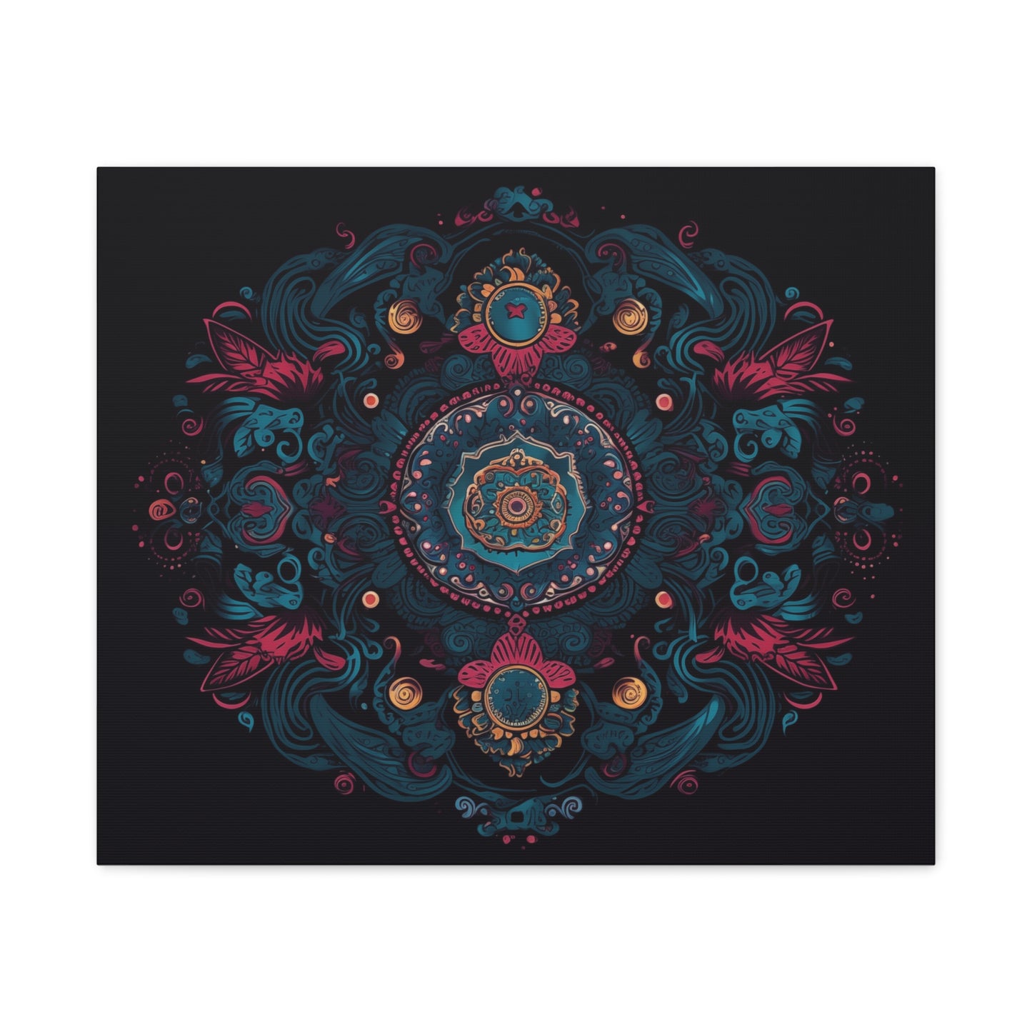 Mystic Inferno Mandala Canvas