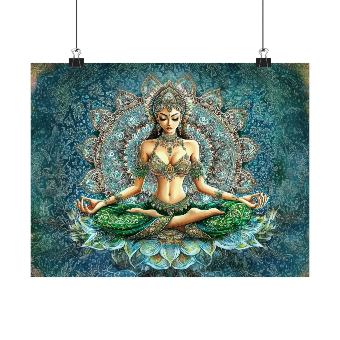 Divine Meditation Mandala Art Poster