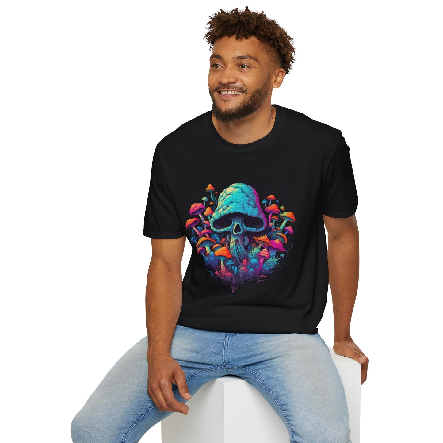 Psychedelic Skull & Mushroom T-Shirt