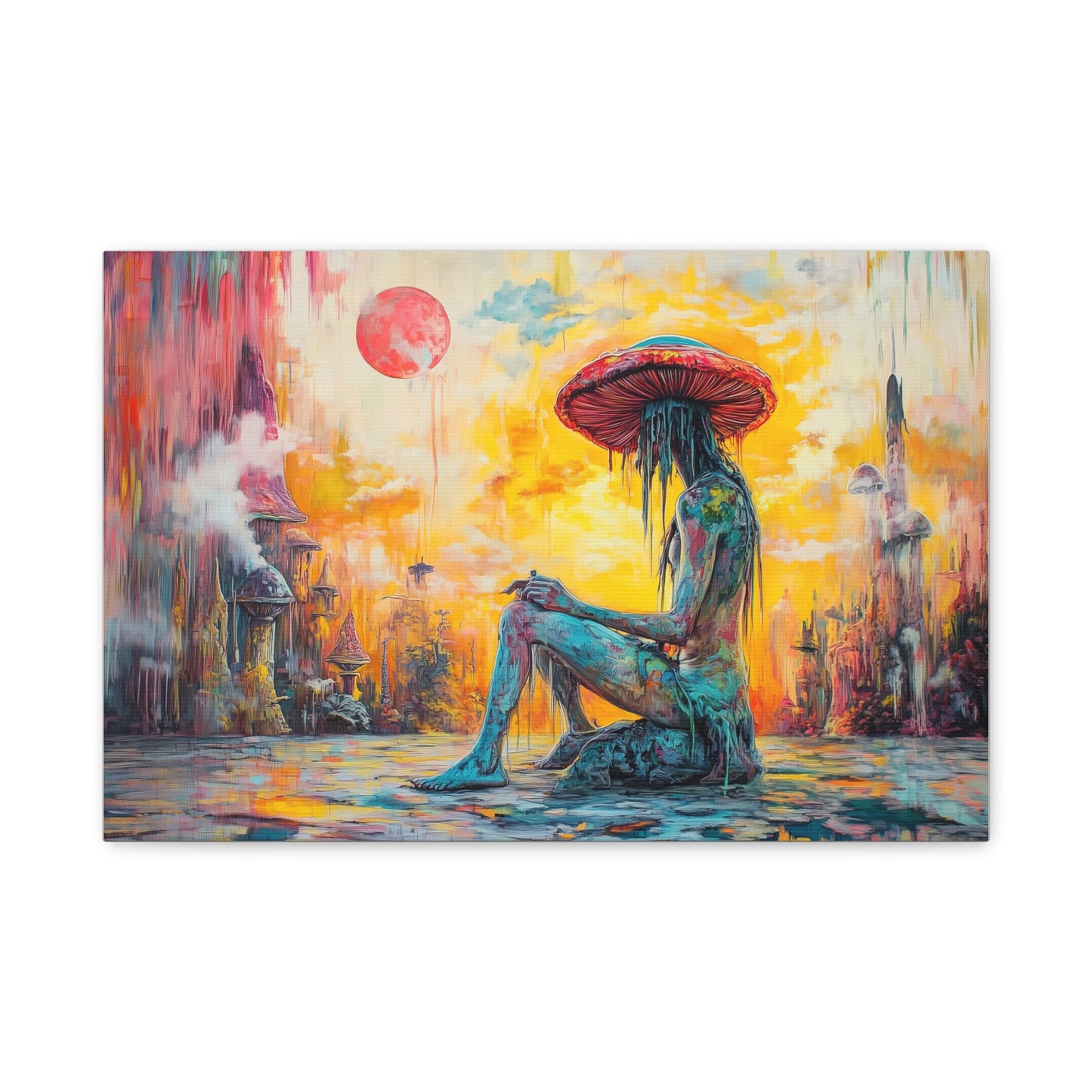 Mystical Mushroom Realm Canvas