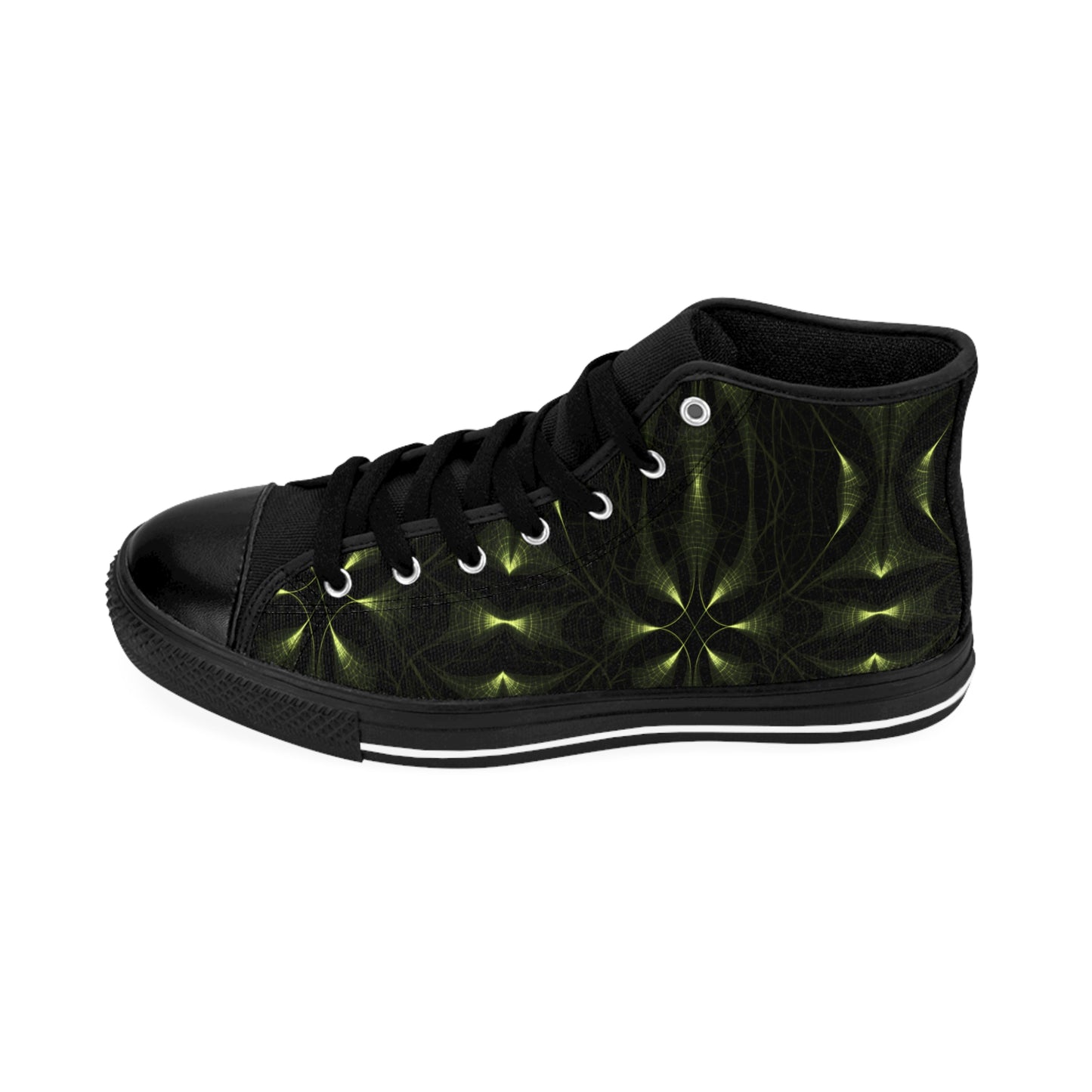 Luminous Psychedelic Glow High-Top Sneakers