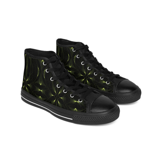 Luminous Psychedelic Glow High-Top Sneakers