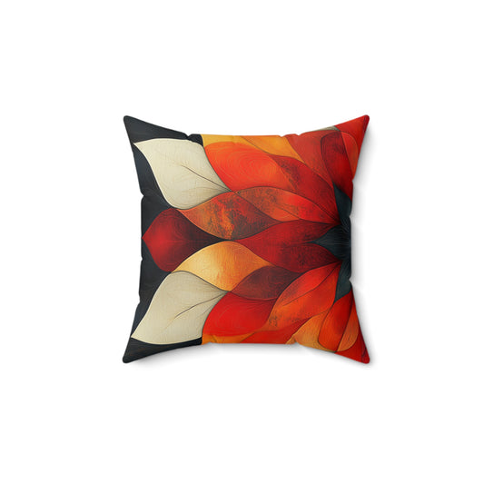 Fiery Petal Art Pillow