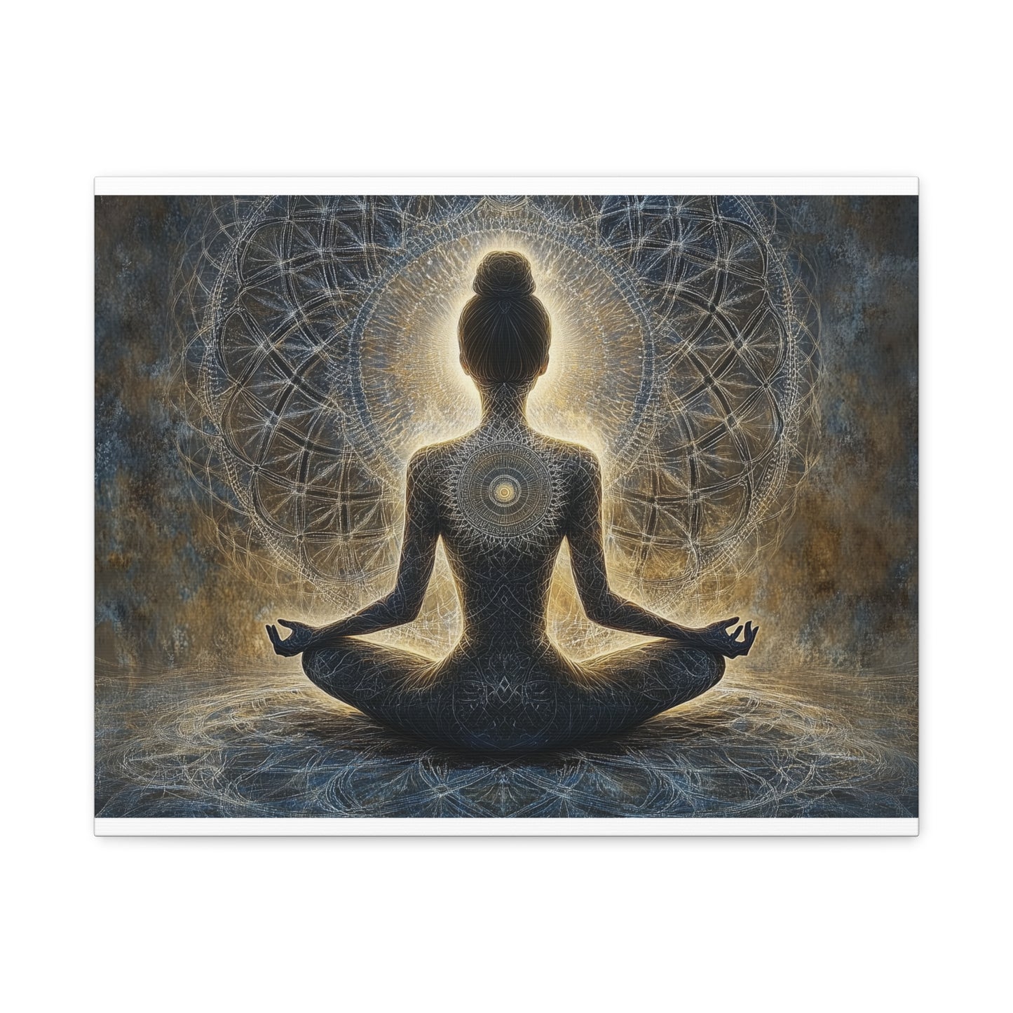 Enlightened Meditation Sacred Geometry Canvas