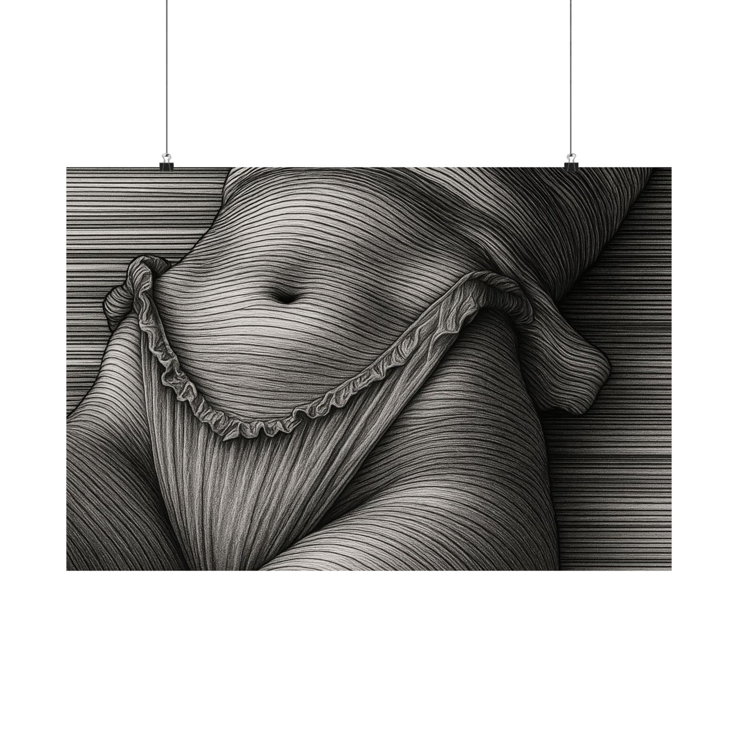Tension in Lines Sensual Art Poster