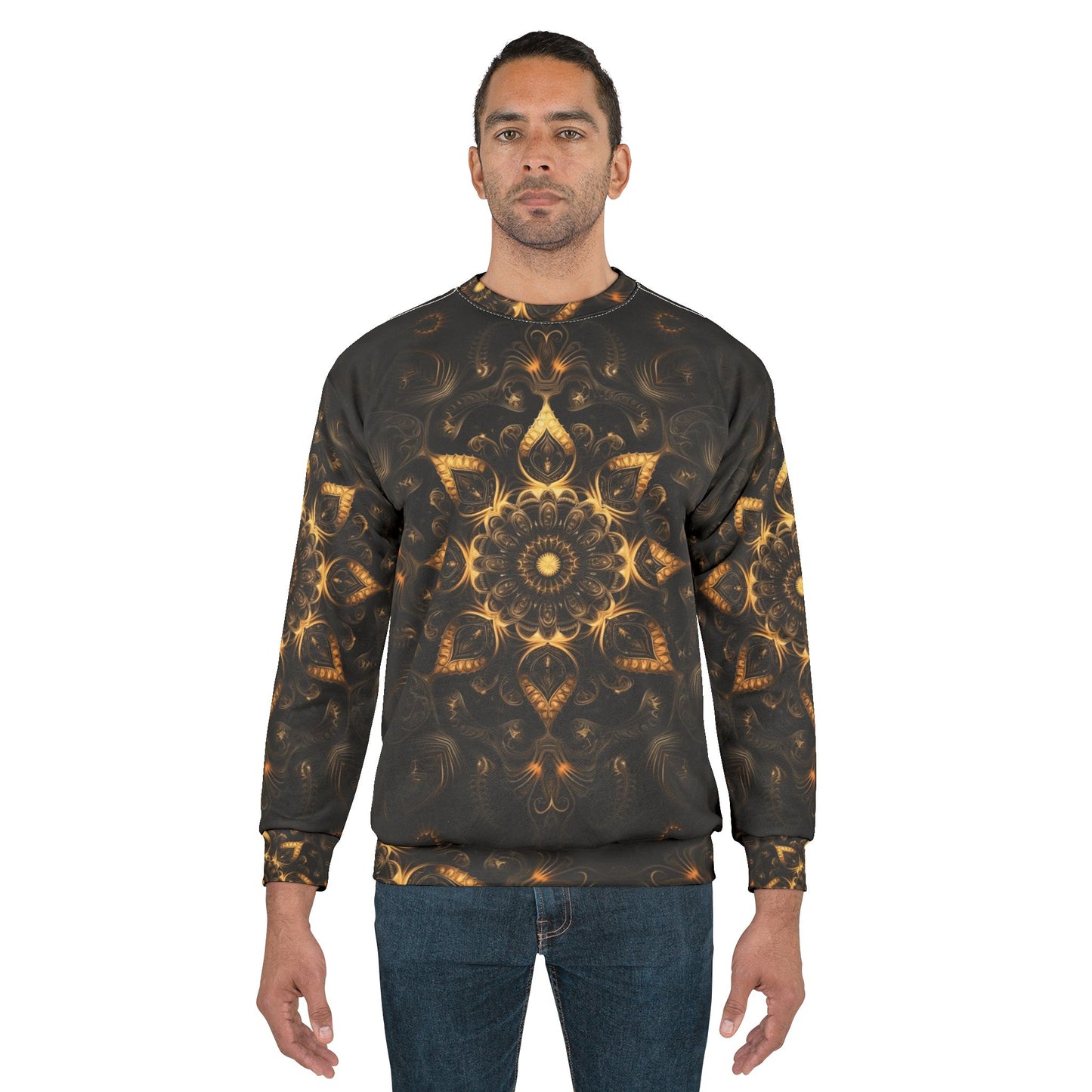 Cosmic Gold Mandala Sweatshirt