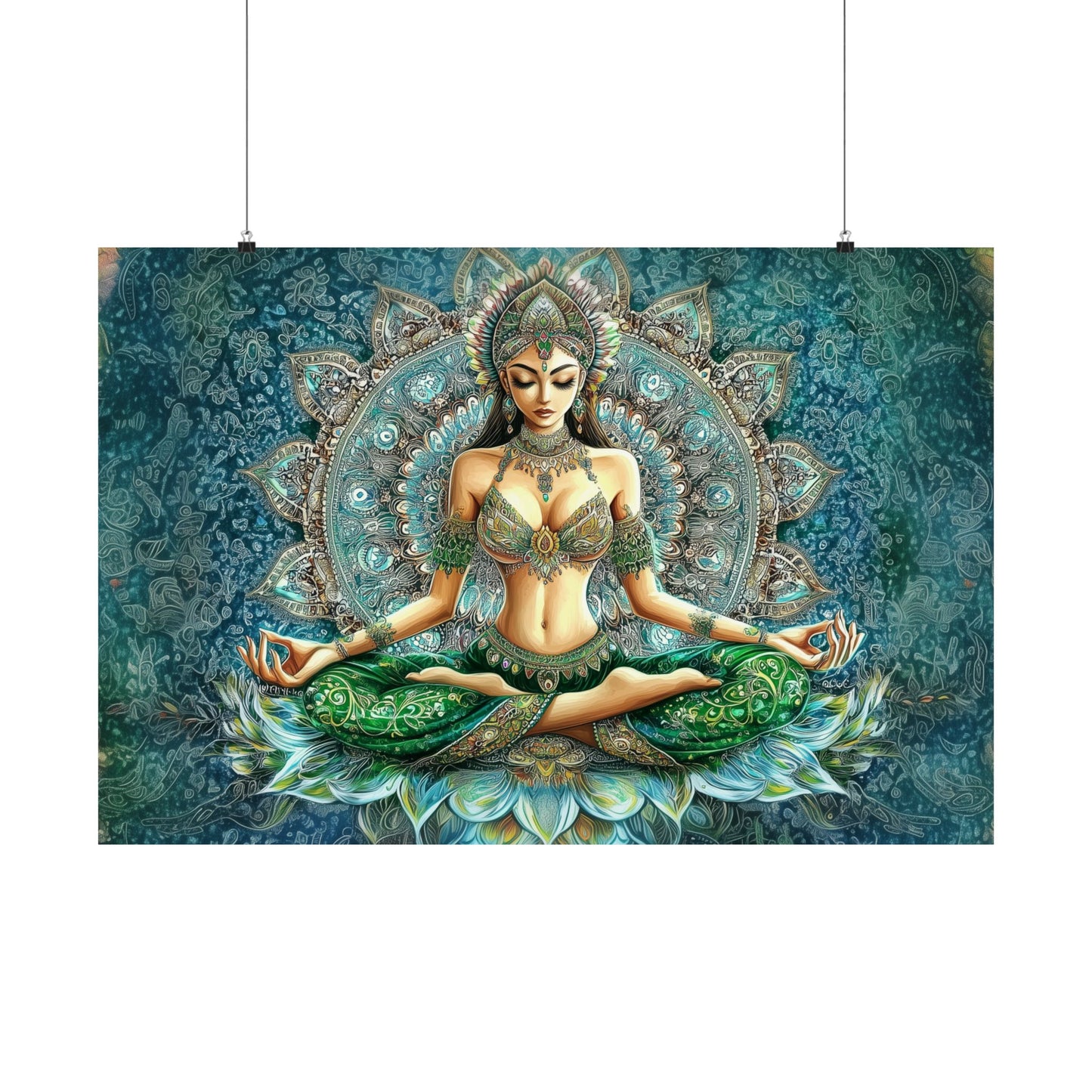 Divine Meditation Mandala Art Poster