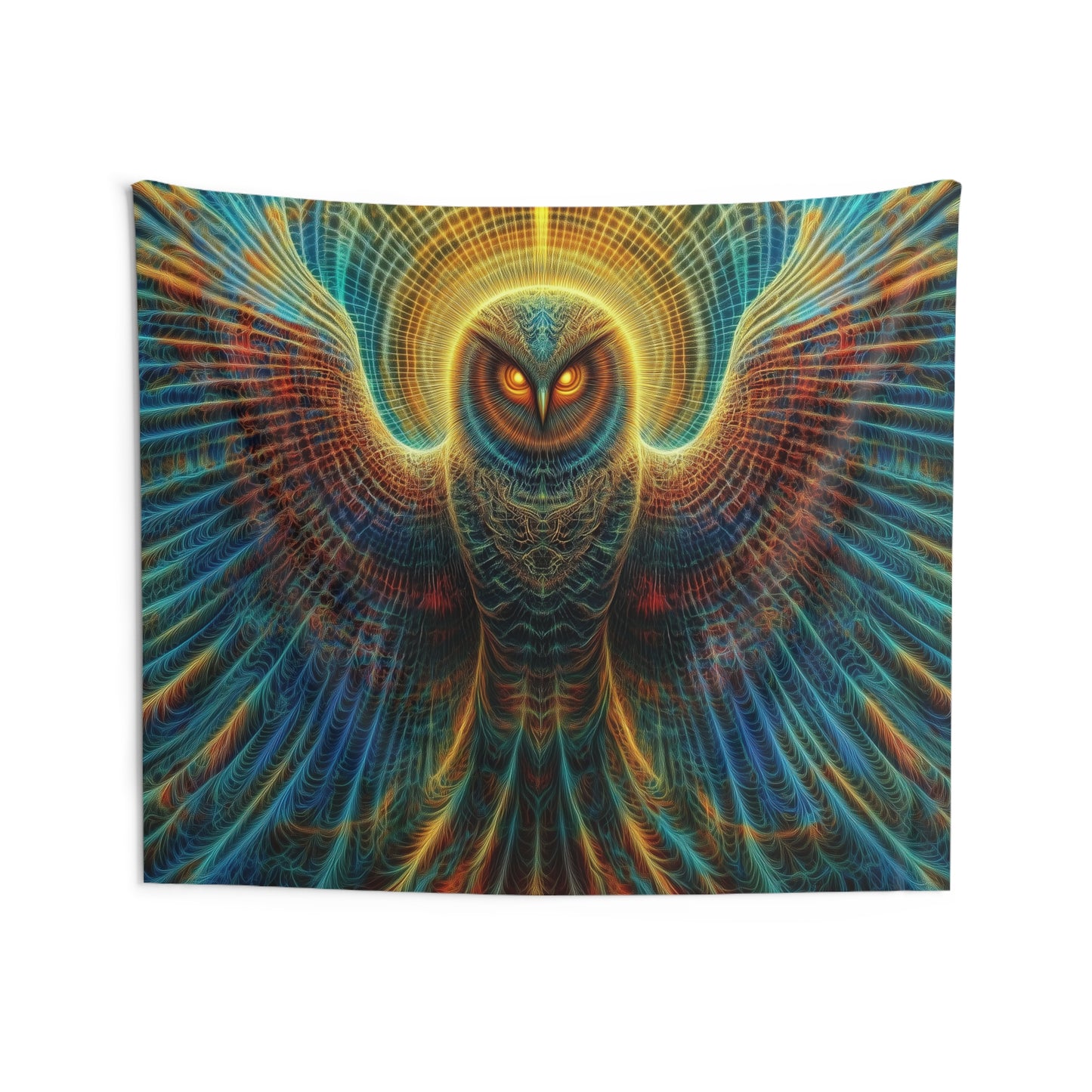 Psychedelic Owl Tapestry