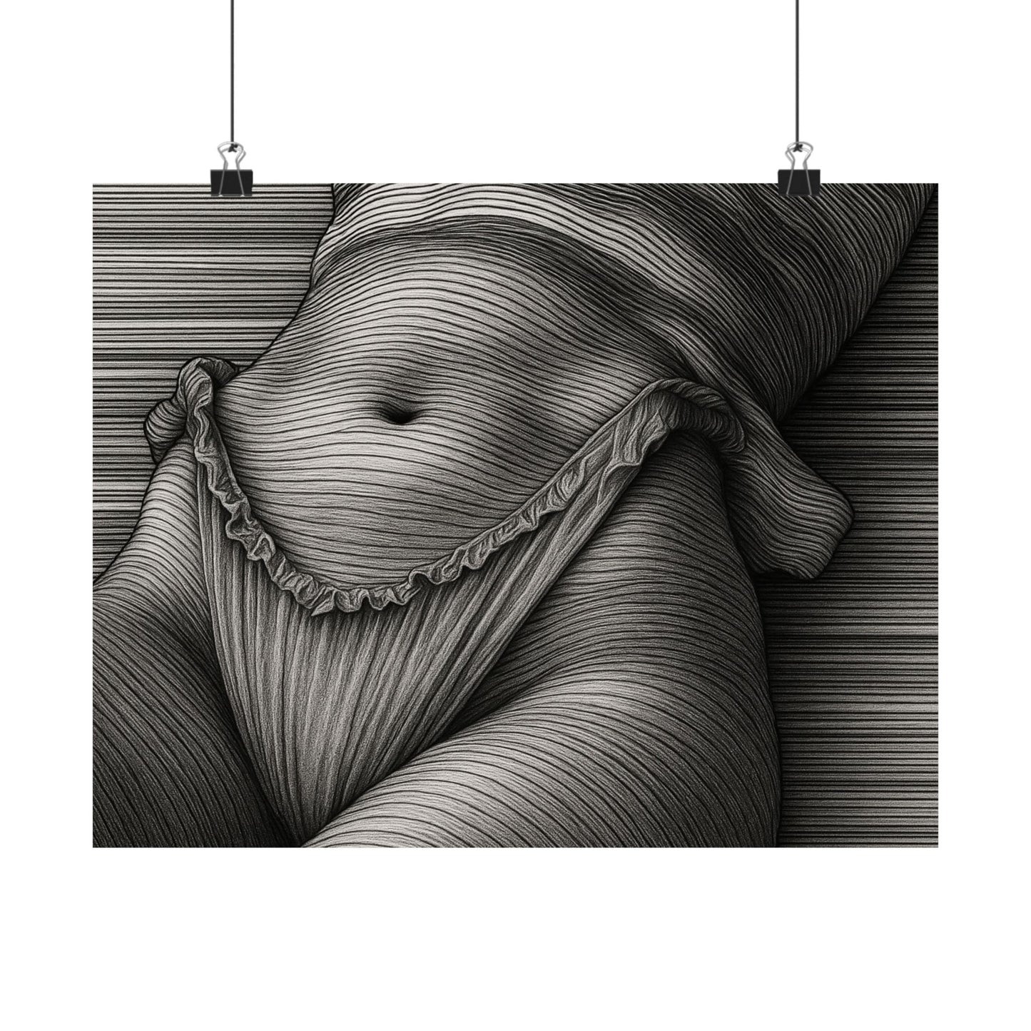 Tension in Lines Sensual Art Poster