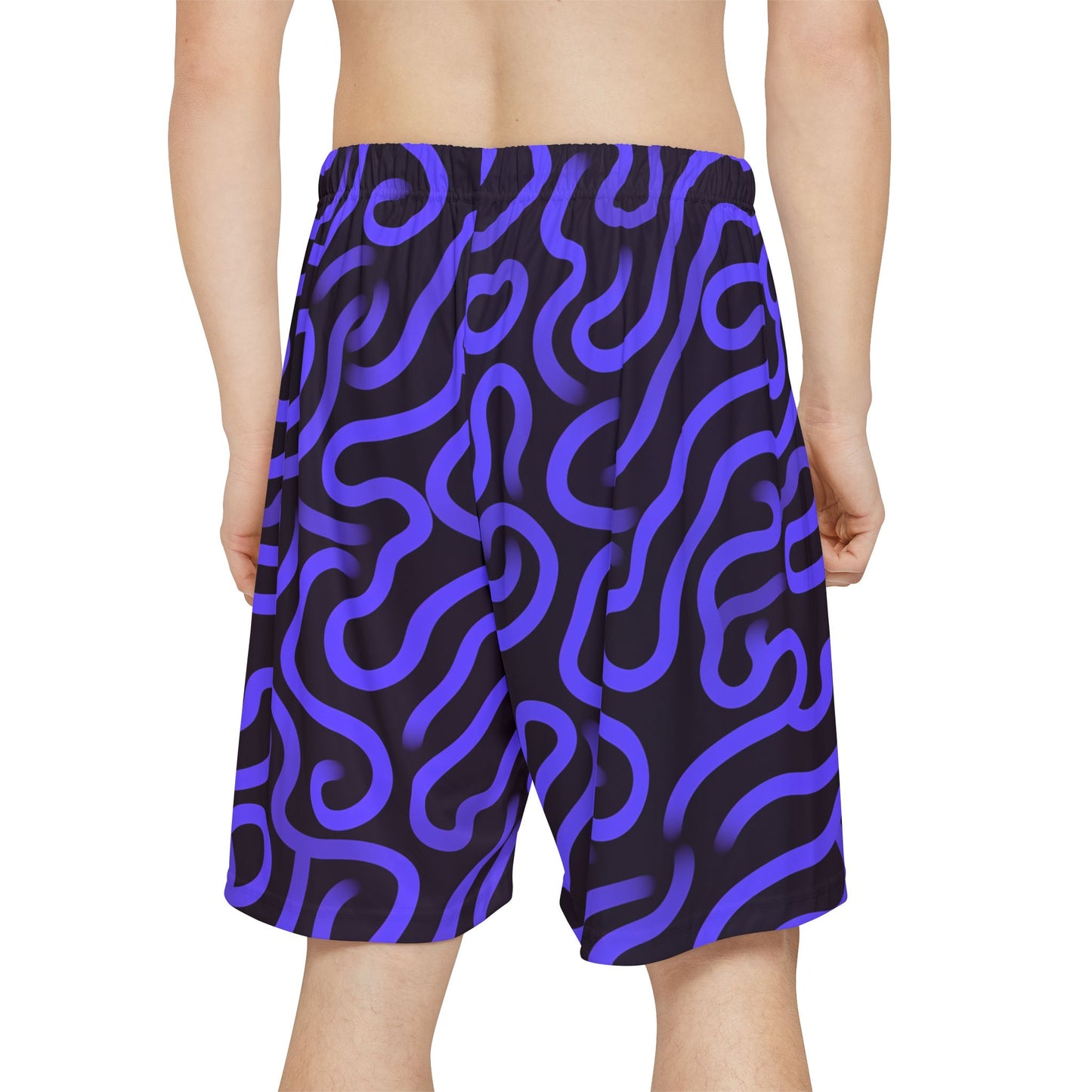 Electric Purple Trippy Pattern Shorts