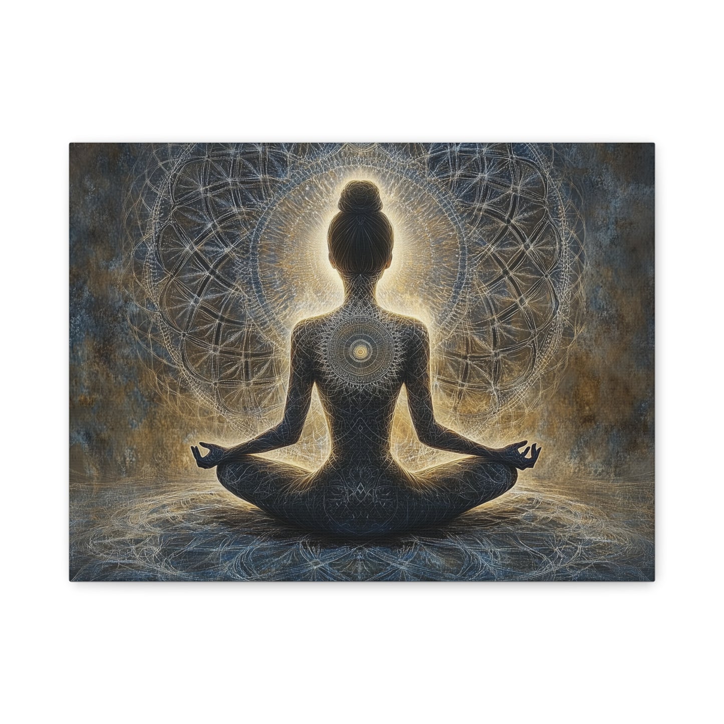 Enlightened Meditation Sacred Geometry Canvas