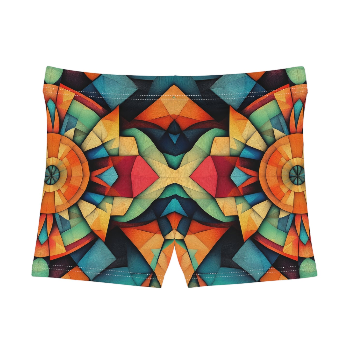 Geometric Burst Psychedelic Shorts