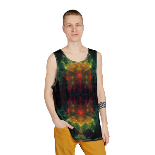 Rasta Glow Geometric Tank Top