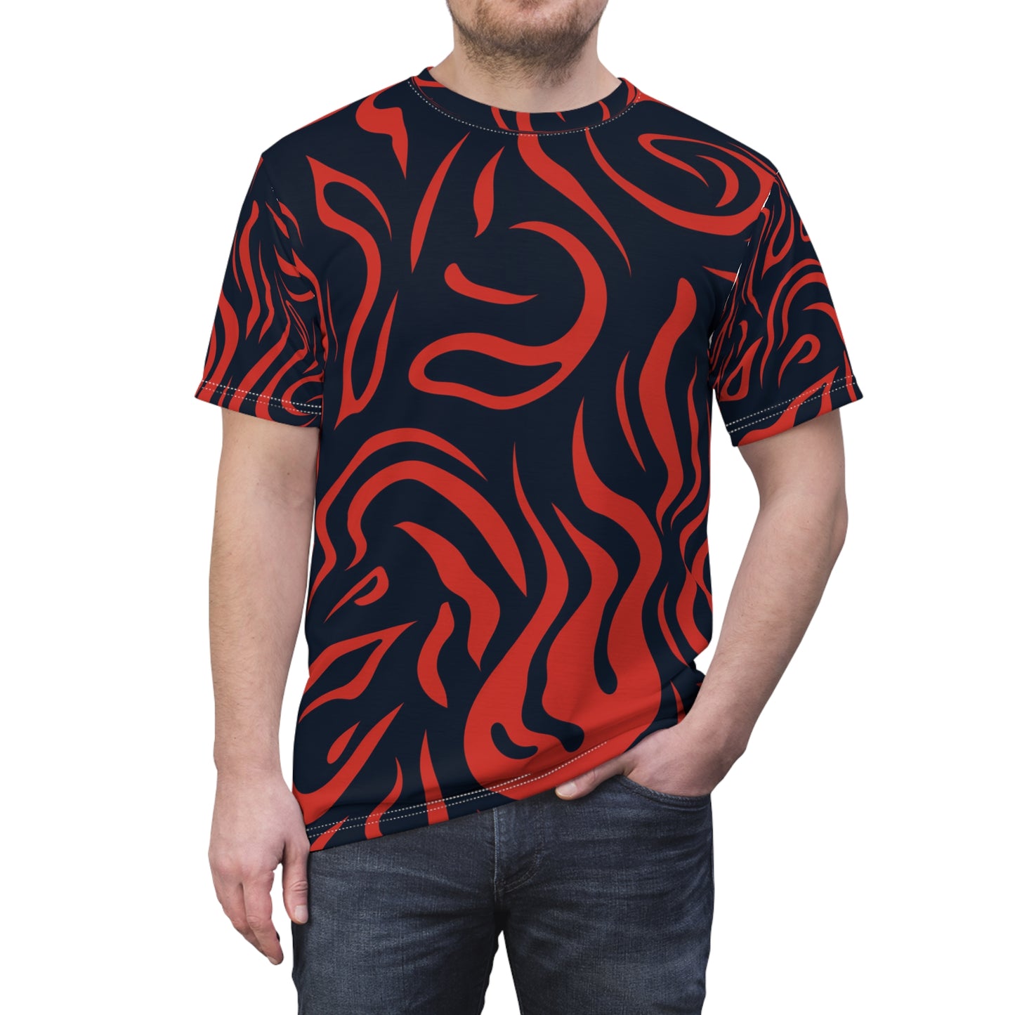 Red Abstract Trip T-Shirt