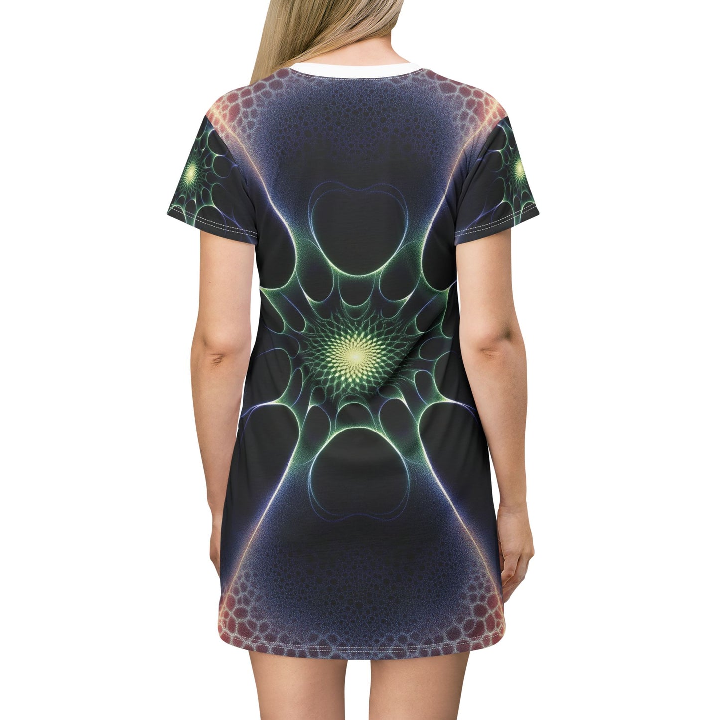 Psychedelic Web T-Shirt Dress