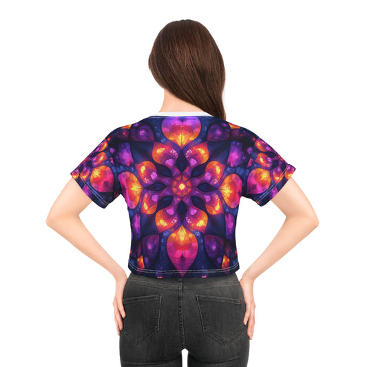 Floral Mandala Crop Tee