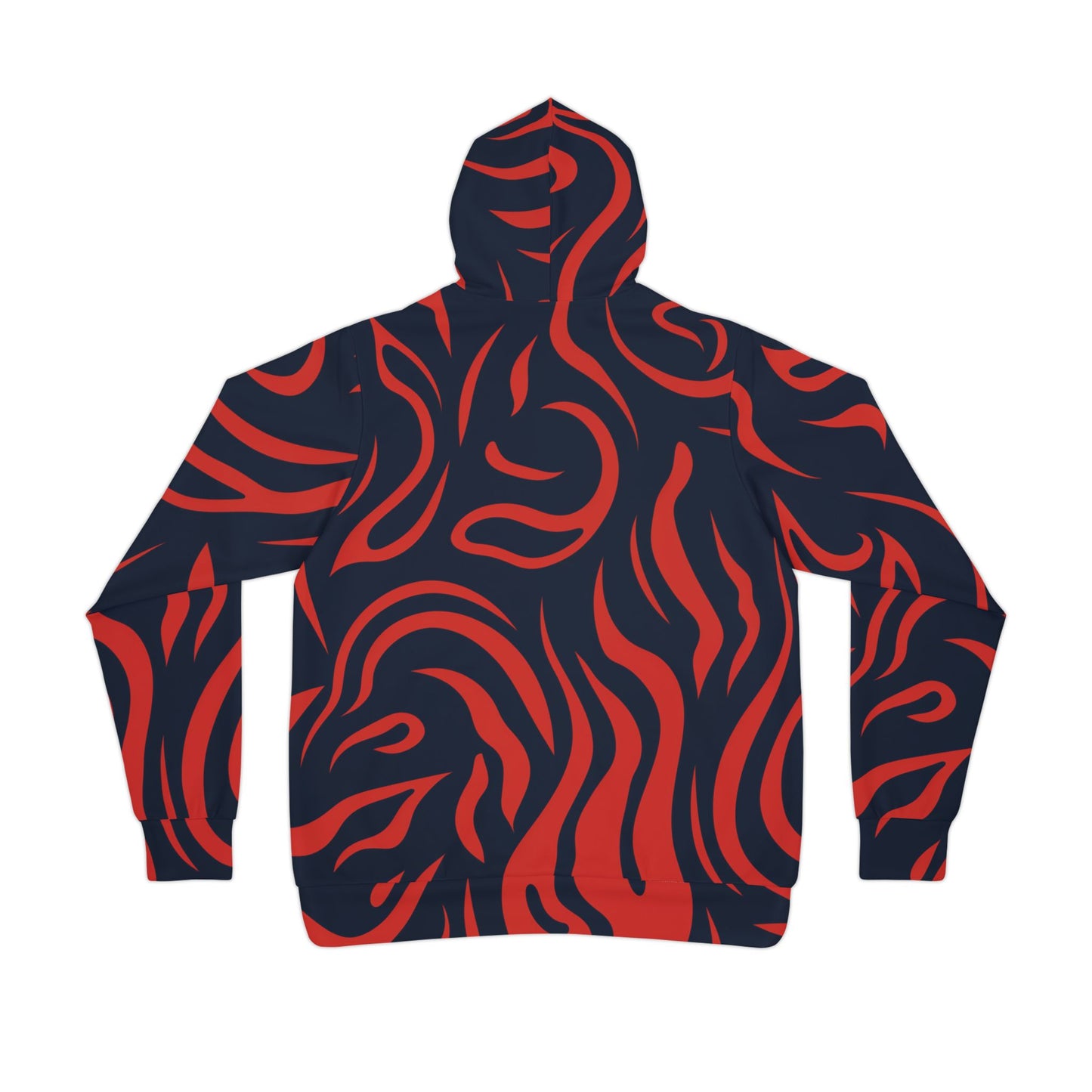 Red and Navy Trippy Abstract Hoodie