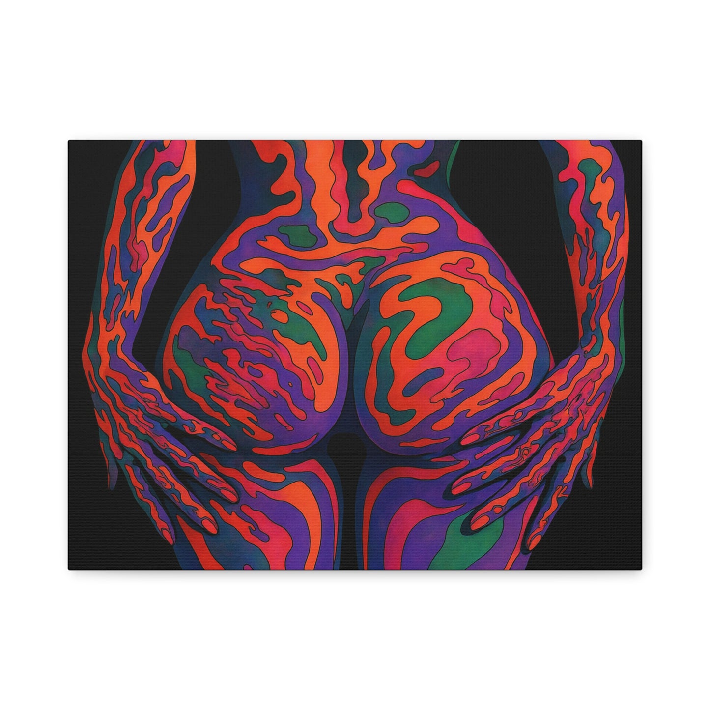 Psychedelic Body Heat – Trippy Feminine Canvas Art
