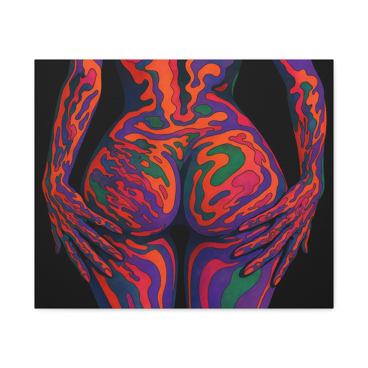 Psychedelic Body Heat – Trippy Feminine Canvas Art