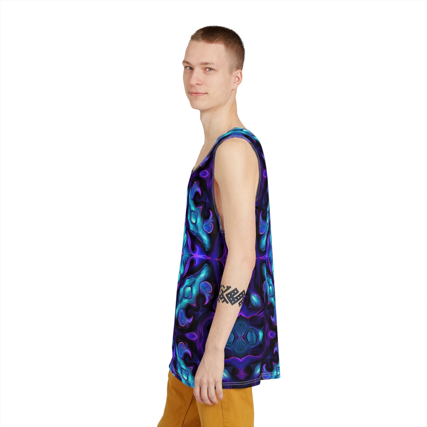 Blue Cosmic Flow Trip Tank Top