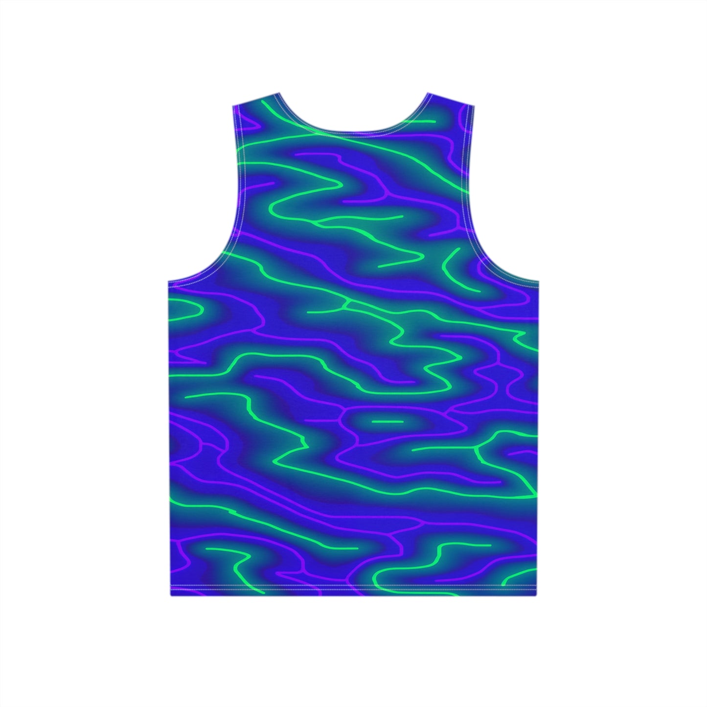 Trippy Neon Wave Tank Top