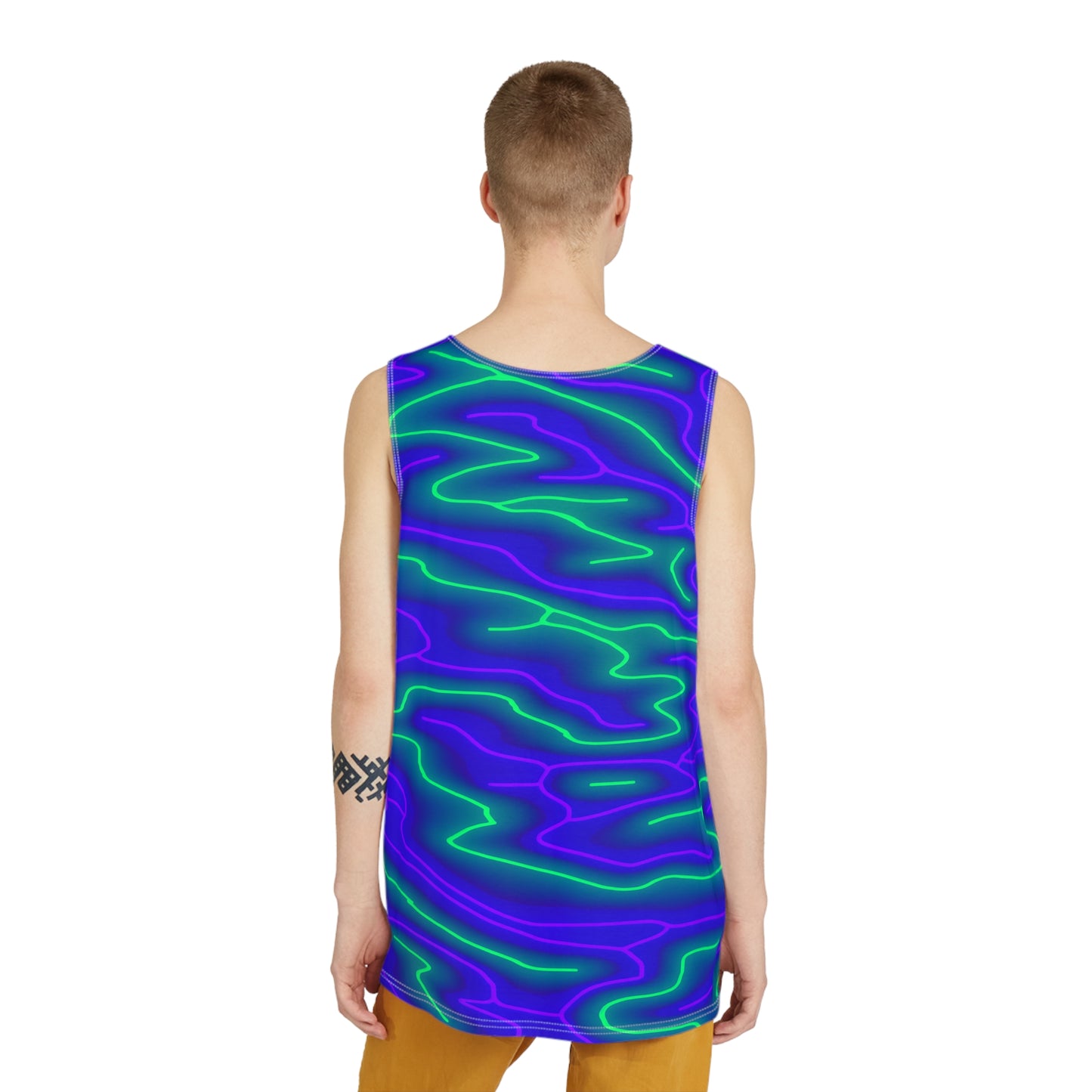 Trippy Neon Wave Tank Top