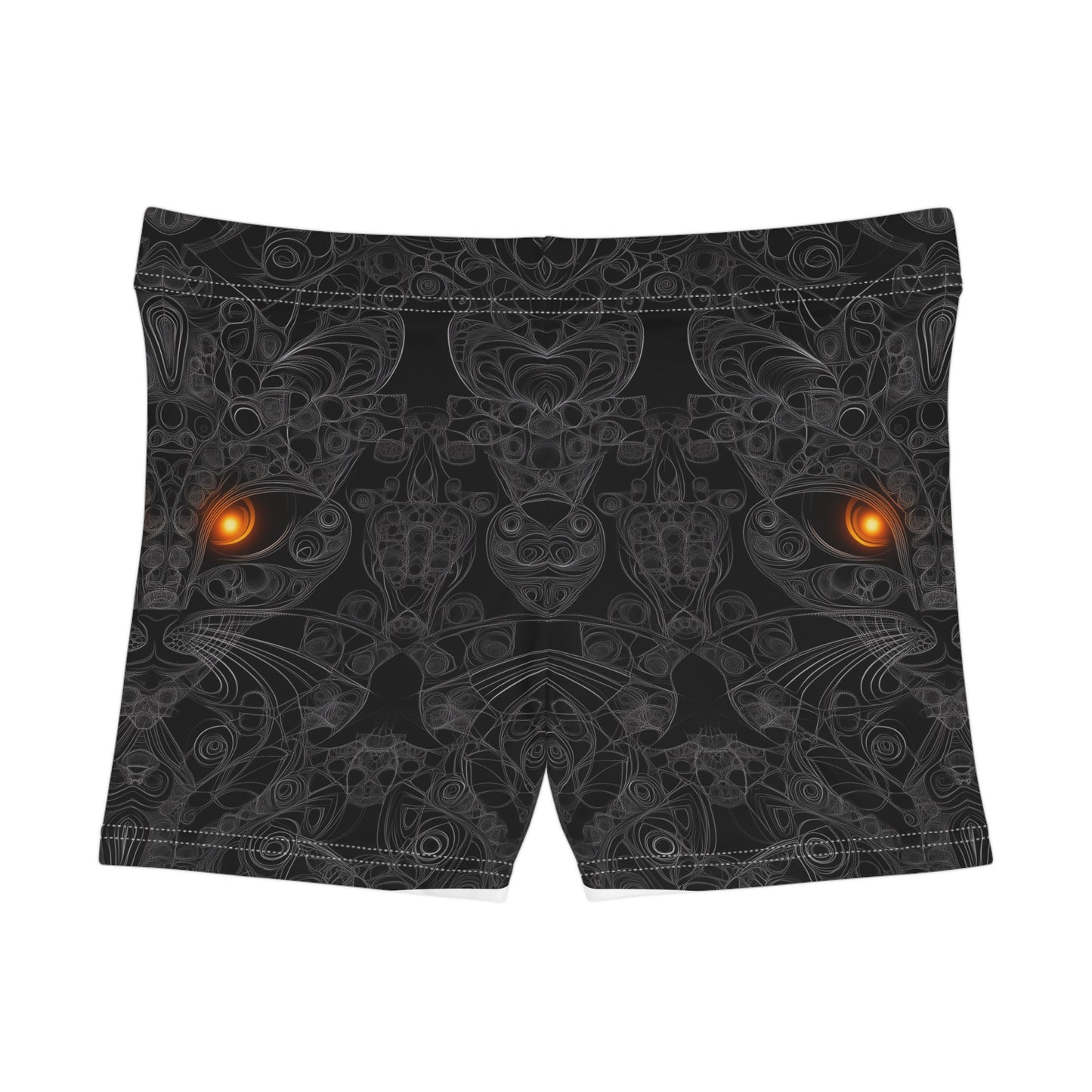 Trippy Cat Eyes Black Shorts