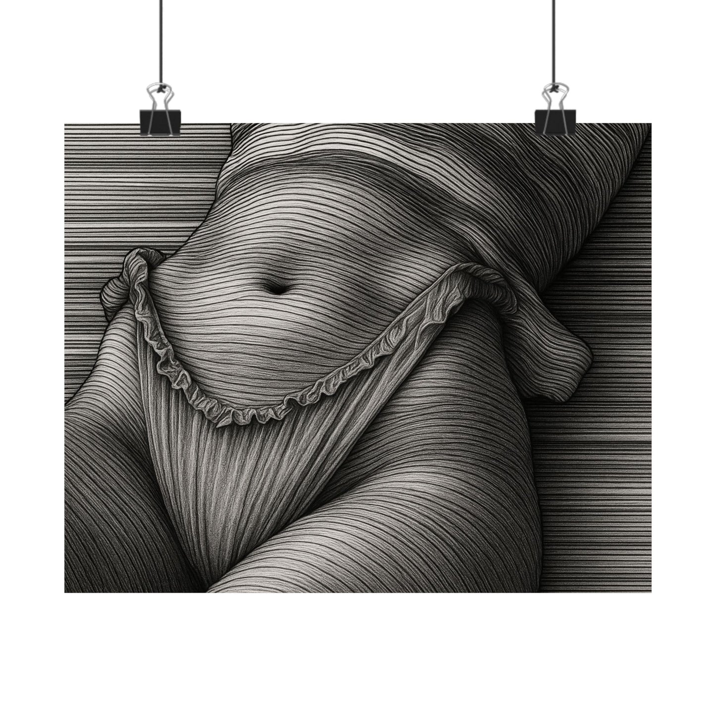 Tension in Lines Sensual Art Poster