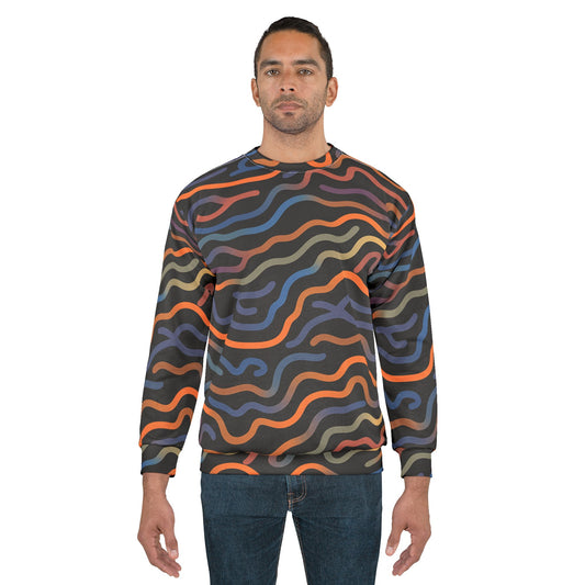 Multicolor Wave Pattern Sweatshirt