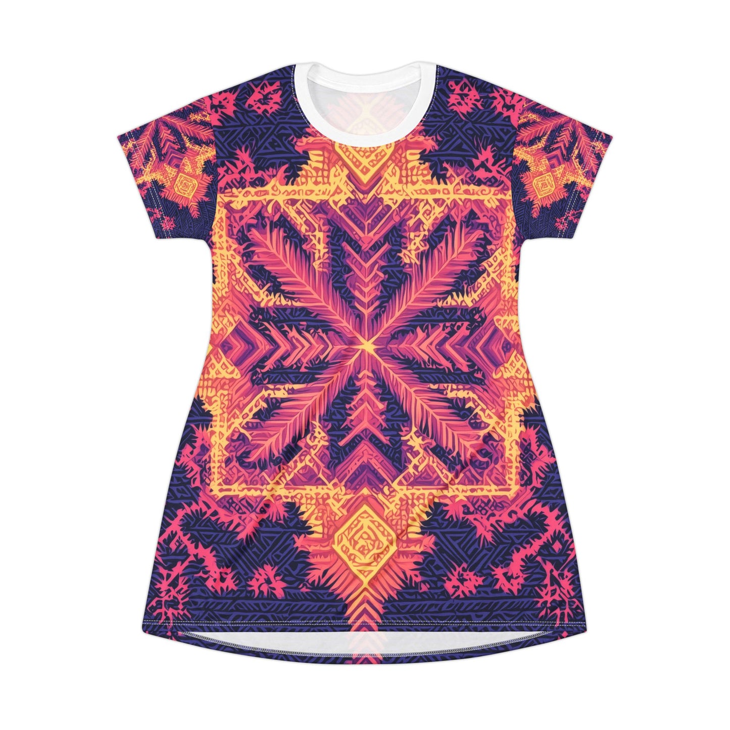 Trippy Sunset Radiance T-Shirt Dress