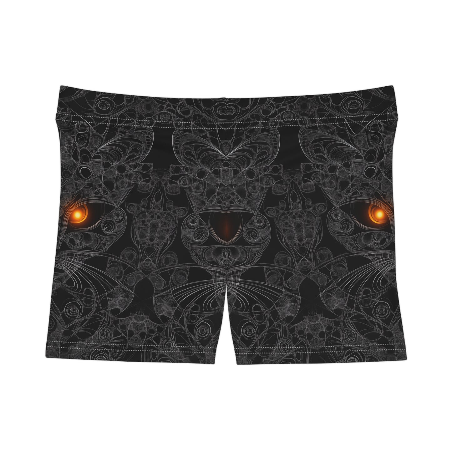 Trippy Cat Eyes Black Shorts