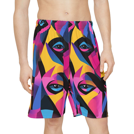 Abstract Kaleidoscope Face Shorts