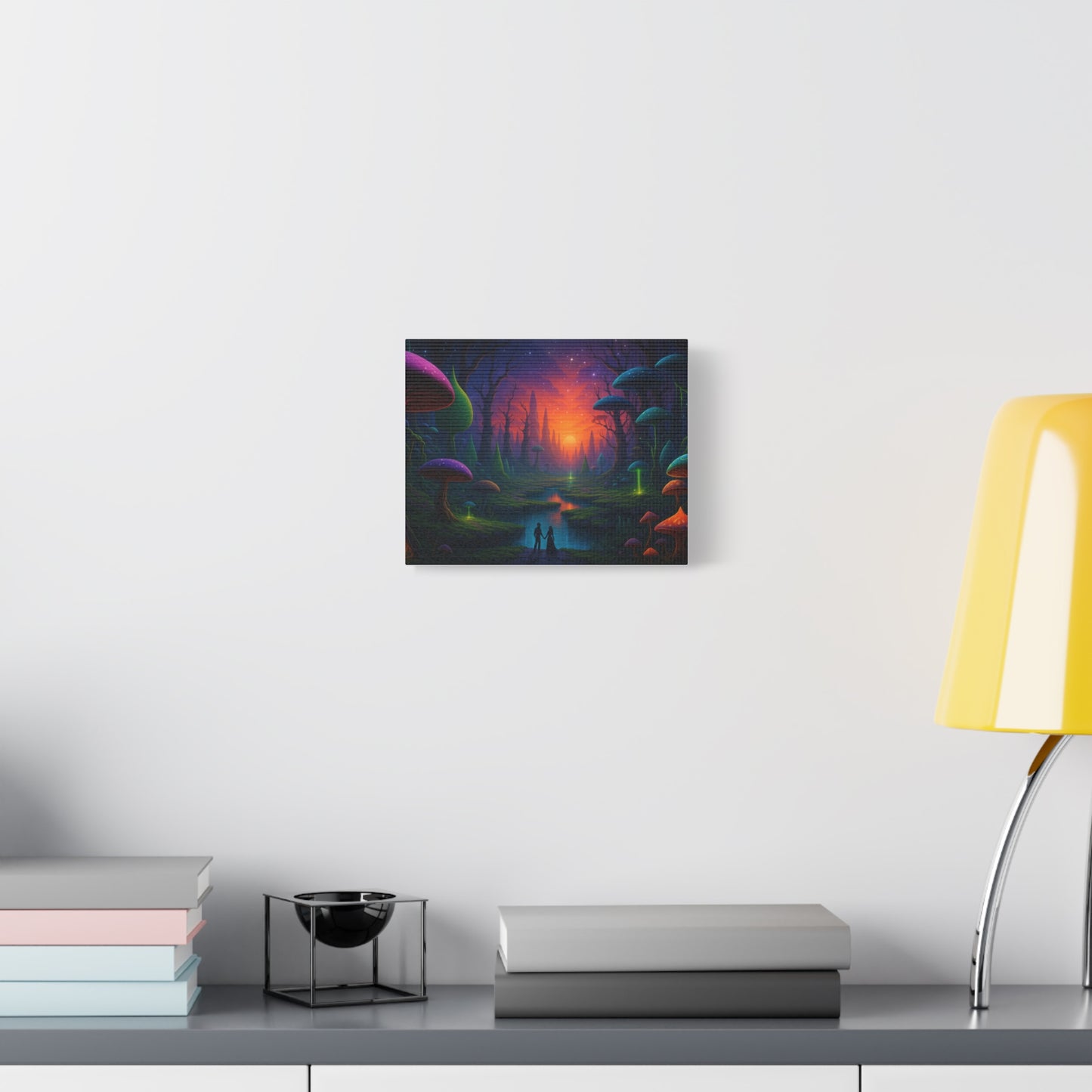 Lovers in the Mushroom Realm Canvas Art