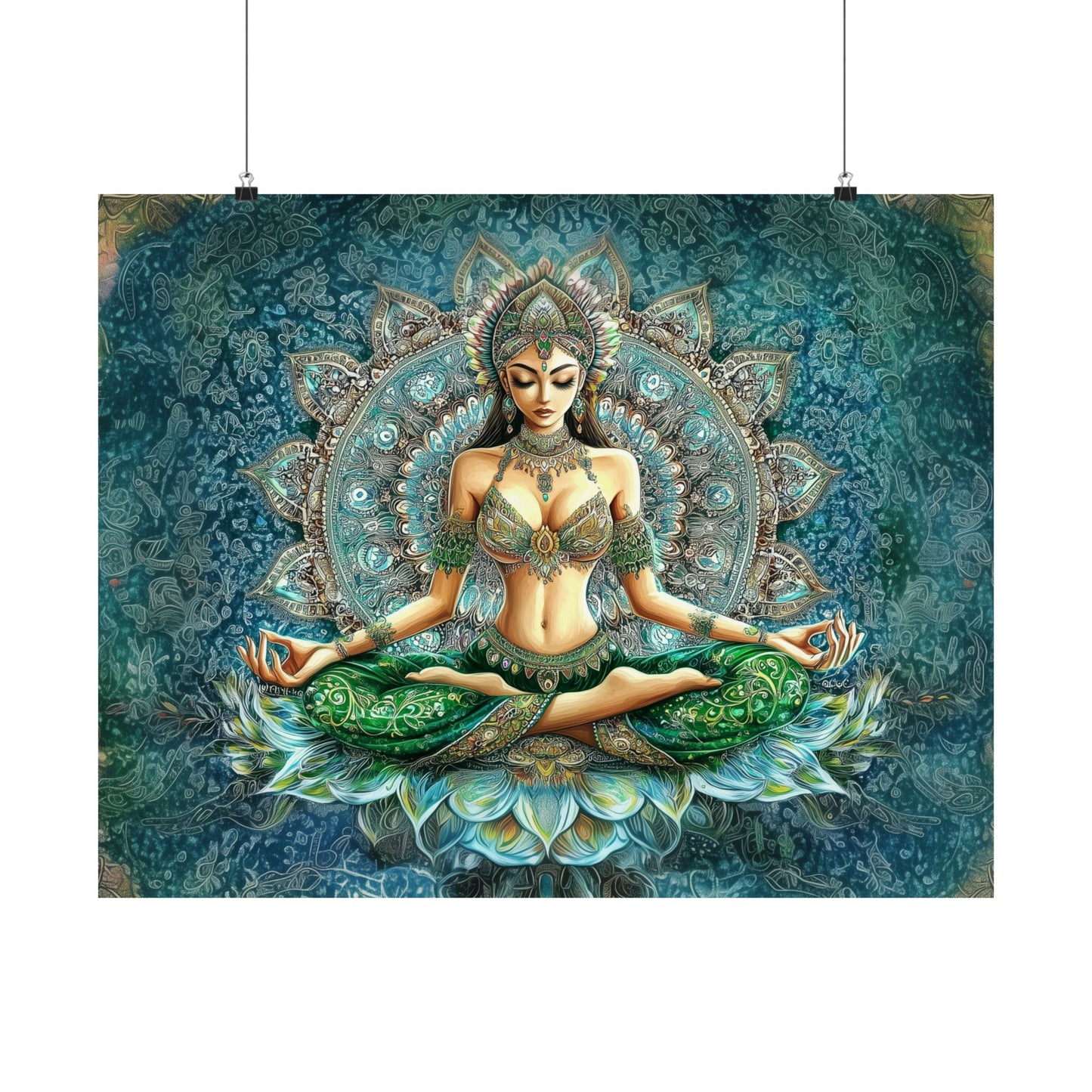 Divine Meditation Mandala Art Poster