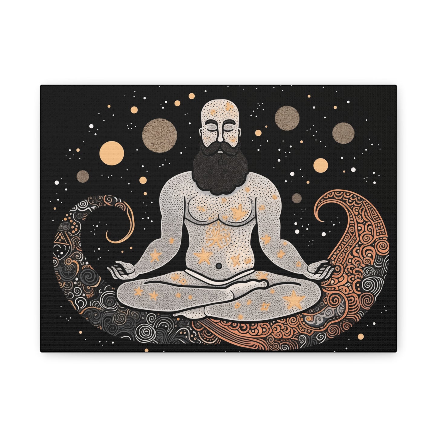 Celestial Meditation Canvas – A Journey Beyond the Stars