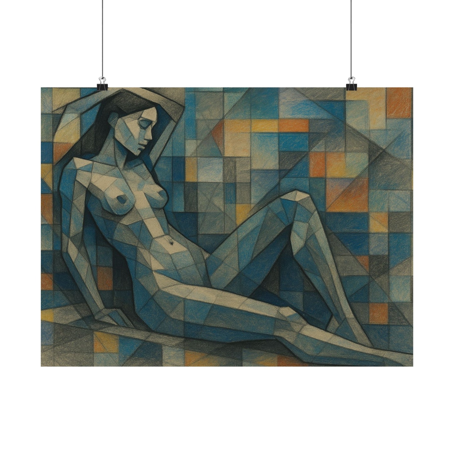 Fractured Stillness Nude Poster