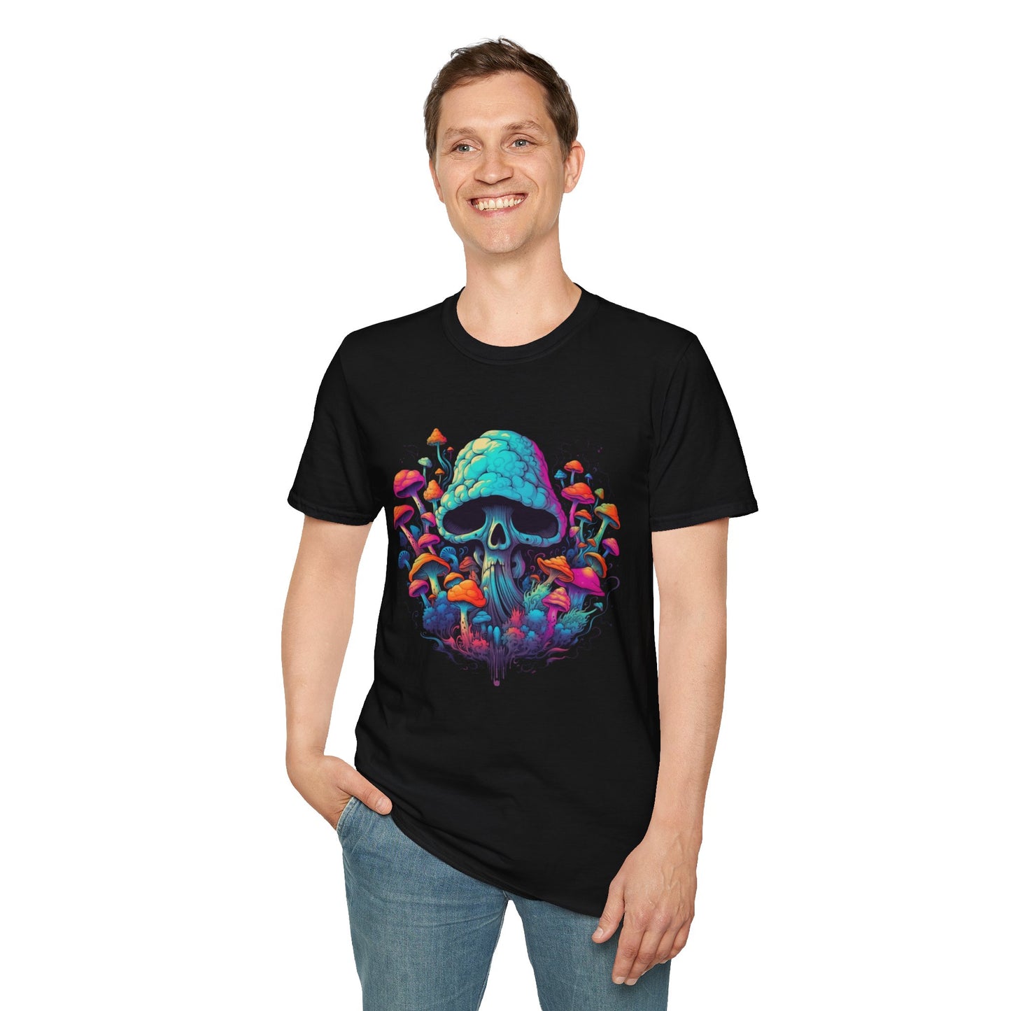 Psychedelic Skull & Mushroom T-Shirt