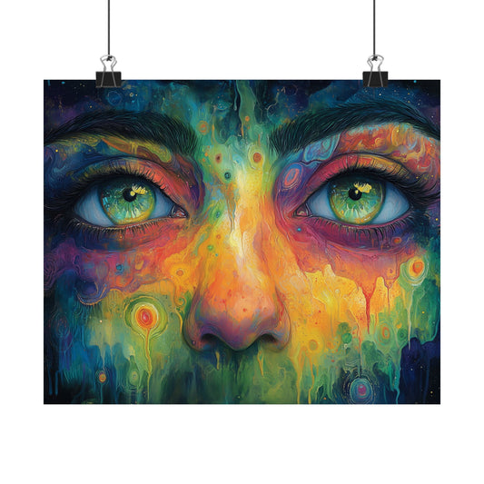 Trippy Dripping Face Poster