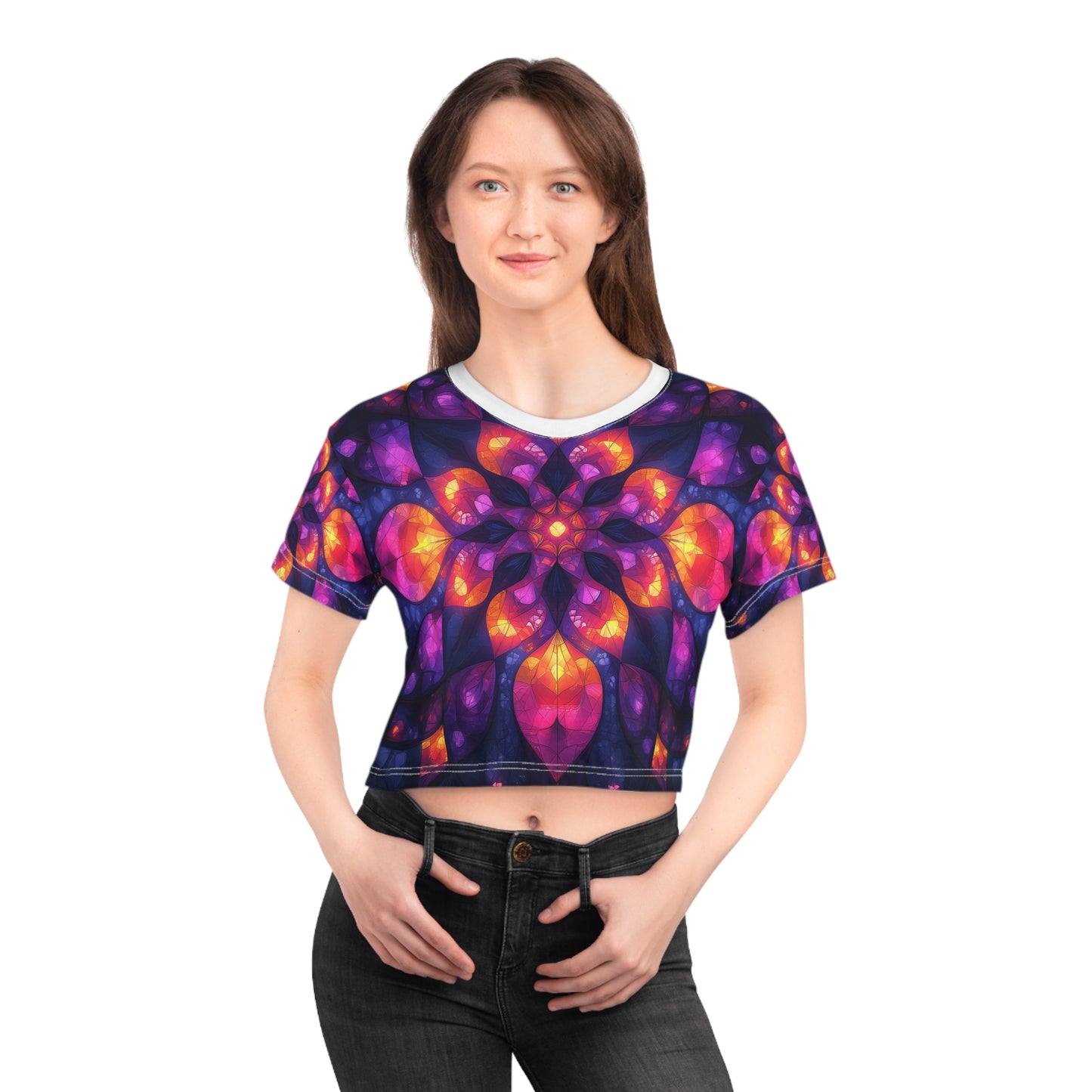 Floral Mandala Crop Tee