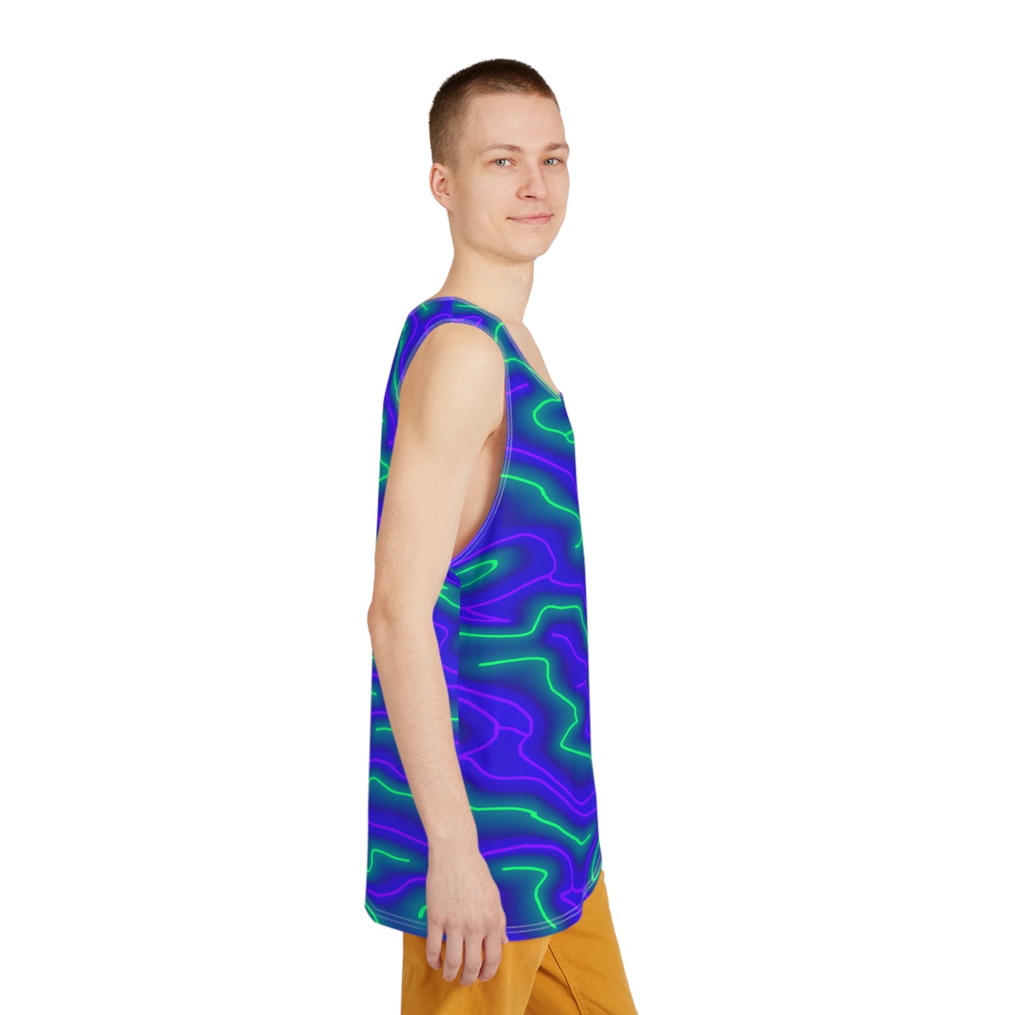 Trippy Neon Wave Tank Top