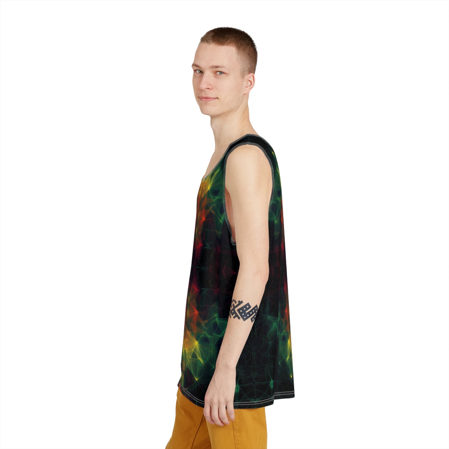 Rasta Glow Geometric Tank Top